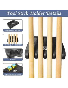 Soporte de Tacos de Billar Portátil Torpsports - Mini 4 Agujeros 2