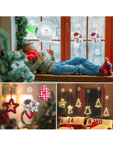 Ganchos de Ventosa HangerSpace 12 Piezas PVC Transparente 4.49 cm