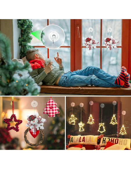 Ganchos de Ventosa HangerSpace 12 Piezas PVC Transparente 4.49 cm