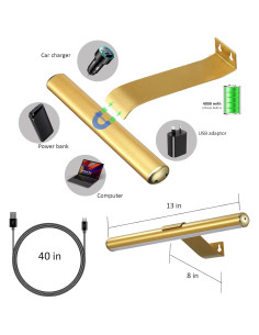 Luz de Imagen Inalámbrica VIGMOJ 33cm Dorado 300LM Recargable 2