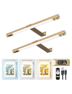 Luces de Imagen Inalámbricas COLIJOY 2 Paquete 35.5cm Dorado