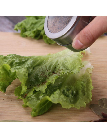 Set de 12 Latas Magnéticas de Especias Sanvcomy - Acero Inoxidable