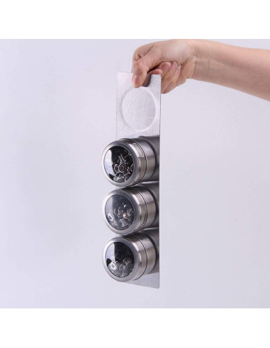 Set de 12 Latas Magnéticas de Especias Sanvcomy - Acero Inoxidable