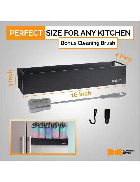 Organizador de Botellas de Agua Magnético FACTORY GATE 40.64 cm