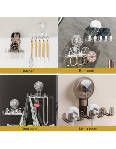 Gancho de Ventosa VAN CADENE 2 Paquetes para Ducha 136g 2