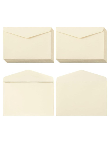 120 Sobres Pequeños Kraft Autoadhesivos Homtable Color Crema