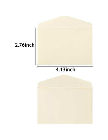 120 Sobres Pequeños Kraft Autoadhesivos Homtable Color Crema