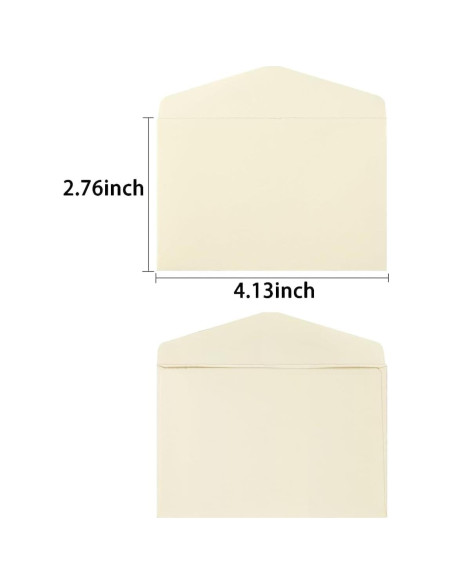 120 Sobres Pequeños Kraft Autoadhesivos Homtable Color Crema