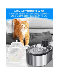 Filtro de agua para gatos Cunina 8+8 pack compatible Smartoo 2