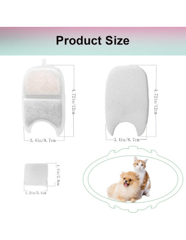 Filtros de Reemplazo para Fuente de Agua de Gatos Jsjyuan - 12 Unidades