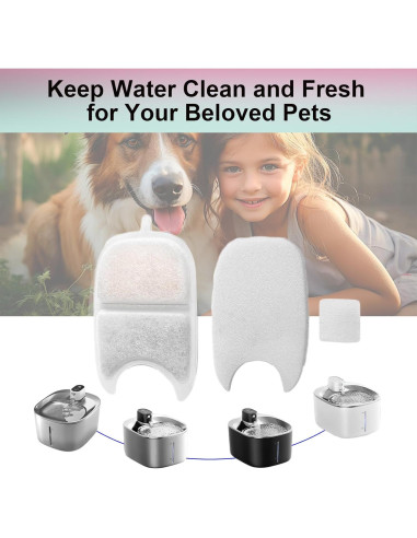 Filtros de Reemplazo para Fuente de Agua de Gatos Jsjyuan - 12 Unidades