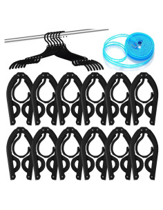 12 Perchas de Viaje Plegables Antideslizantes Exinddea