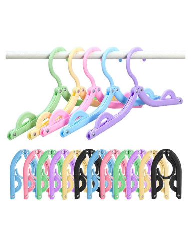 12 Perchas Plegables de Viaje Heshebuy - Multifuncionales