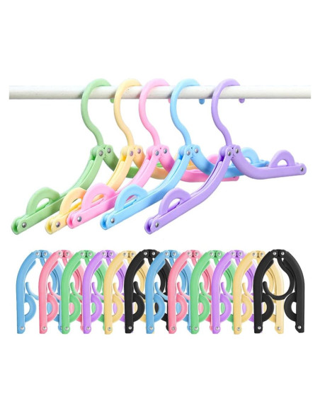 12 Perchas Plegables de Viaje Heshebuy - Multifuncionales