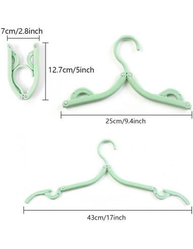 12 Perchas Plegables de Viaje Heshebuy - Multifuncionales