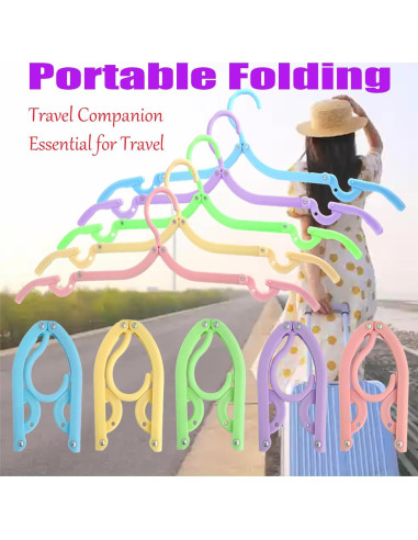 10 Perchas Plegables CADEVED - Viaje, Ahorra Espacio, Antideslizantes