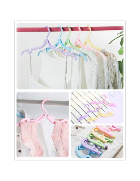 10 Perchas Plegables CADEVED - Viaje, Ahorra Espacio, Antideslizantes