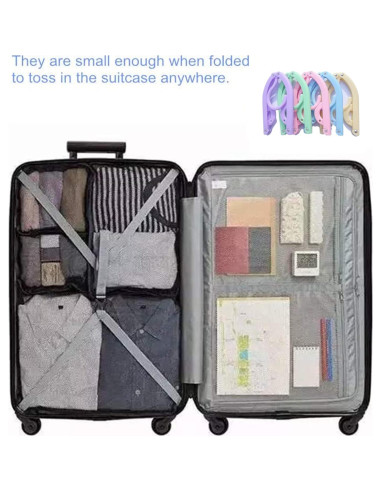 10 Perchas Plegables CADEVED - Viaje, Ahorra Espacio, Antideslizantes