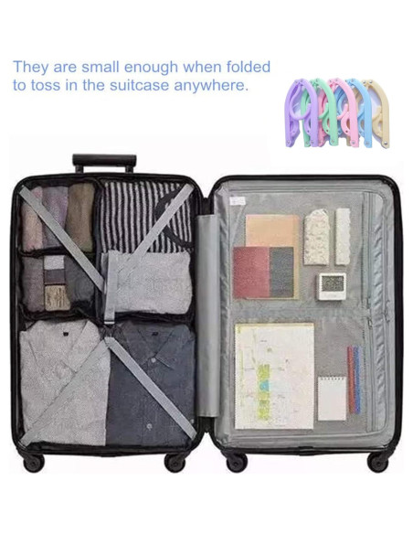 10 Perchas Plegables CADEVED - Viaje, Ahorra Espacio, Antideslizantes