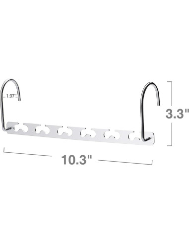 Perchas Ahorra Espacio HOUSE DAY - Paquete de 12, Metal Resistente
