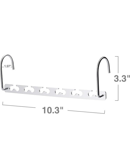 Perchas Ahorra Espacio HOUSE DAY - Paquete de 12, Metal Resistente