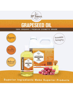 Aceite de Semilla de Uva Orgánico 473 ml - 33rd Parallel 2