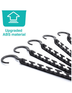 Perchas de Plástico HOUSE DAY 12 Pzas Ahorra Espacio Negro 2