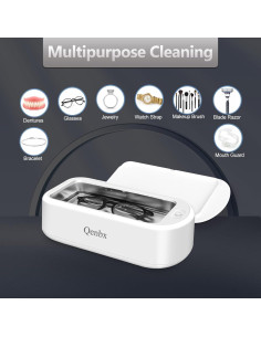 Limpiador Ultrasónico de Joyas Qenbx 640ml 48kHz 2 Modos 2