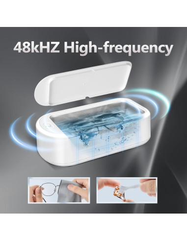 Limpiador Ultrasónico de Joyas Qenbx 640ml 48kHz 2 Modos