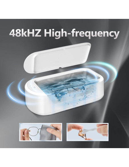 Limpiador Ultrasónico de Joyas Qenbx 640ml 48kHz 2 Modos