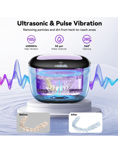 Limpiador Ultrasónico BEKOMIYA 150ML para Dentaduras y Joyería