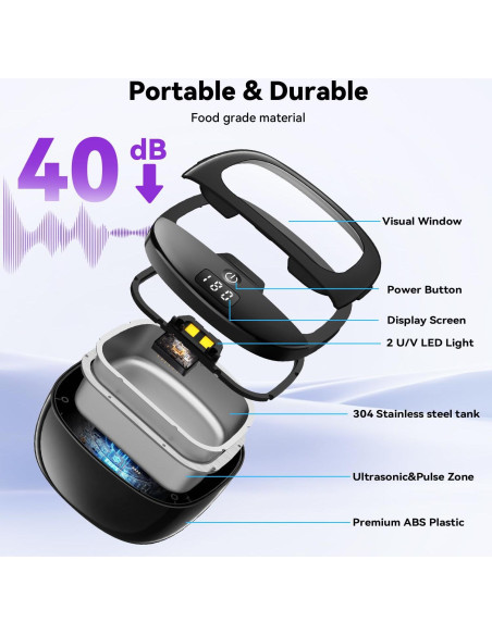 Limpiador Ultrasónico BEKOMIYA 150ML para Dentaduras y Joyería