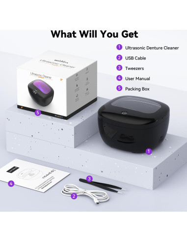 Limpiador Ultrasónico BEKOMIYA 150ML para Dentaduras y Joyería