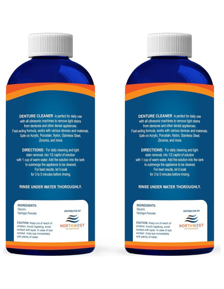 Limpiador Ultrasónico de Dentaduras Northwest 473ml - Fórmula Multi-Enzimática