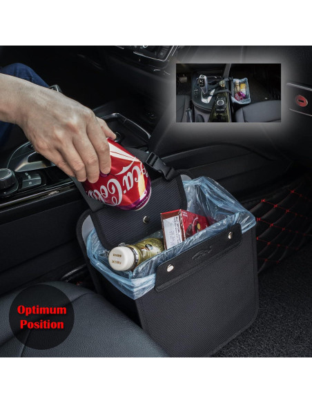 Bolsa de Basura para Auto AMEIQ 7.9L Portátil Negra