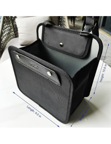 Bolsa de Basura para Auto AMEIQ 7.9L Portátil Negra