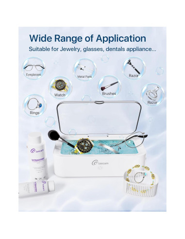 Limpiador Ultrasónico Loocam 600ml con Solución 120ml