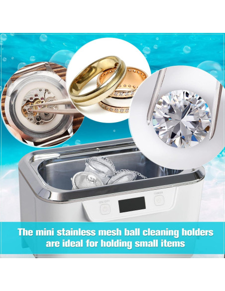 6 Cestas de Limpieza Ultrasónica Acero Inoxidable Potchen