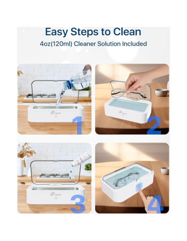 Limpiador Ultrasónico Loocam 600ml con Solución 120ml