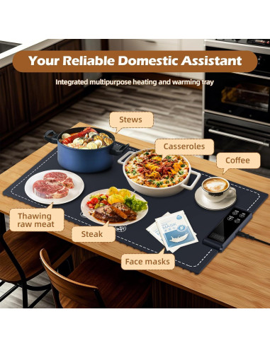 Alfombrilla Calentadora de Comida PIGLOG 61x38 cm Azul Oscuro