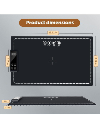 Alfombrilla Calentadora de Comida PIGLOG 61x38 cm Azul Oscuro