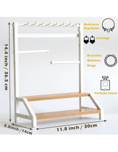Organizador de Joyas y Relojes Rusnugic Blanco 36.5cm 2