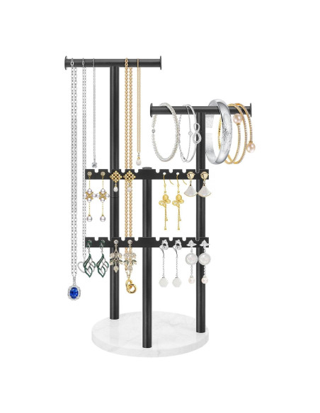 Soporte Organizador de Joyería Jeasor 33.99 cm Negro Metal Soporte Organizador de Joyería Jeasor 33.99 cm Negro Metal