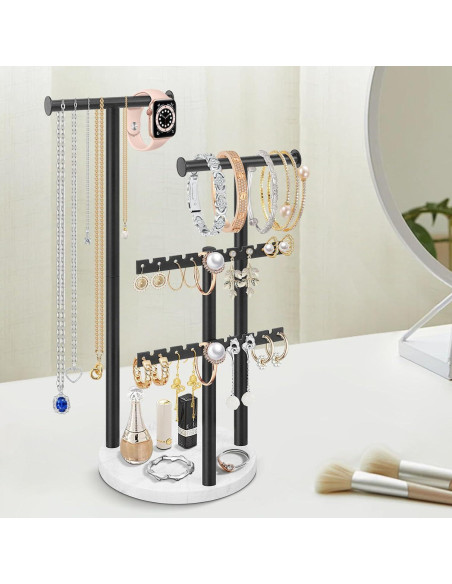 Soporte Organizador de Joyería Jeasor 33.99 cm Negro Metal Soporte Organizador de Joyería Jeasor 33.99 cm Negro Metal