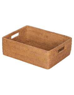 Canasta de Almacenamiento de Rattan Kouboo 33x25.4x11.4 cm