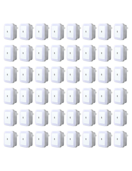 48 Luces Nocturnas LED Tuanse con Sensor Inteligente Blancas