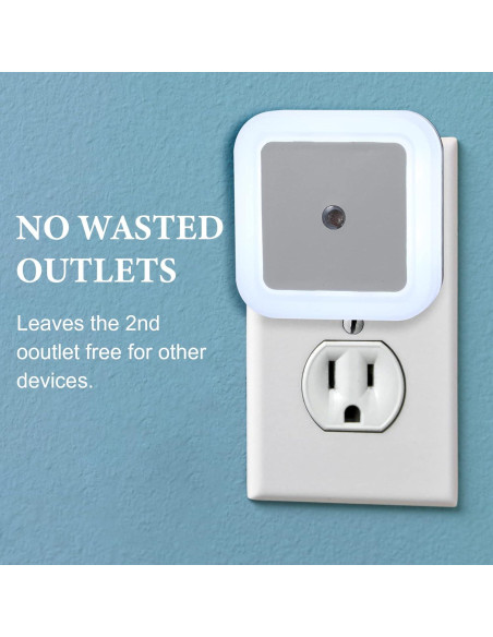 48 Luces Nocturnas LED Tuanse con Sensor Inteligente Blancas