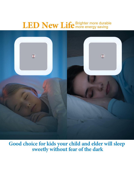 48 Luces Nocturnas LED Tuanse con Sensor Inteligente Blancas