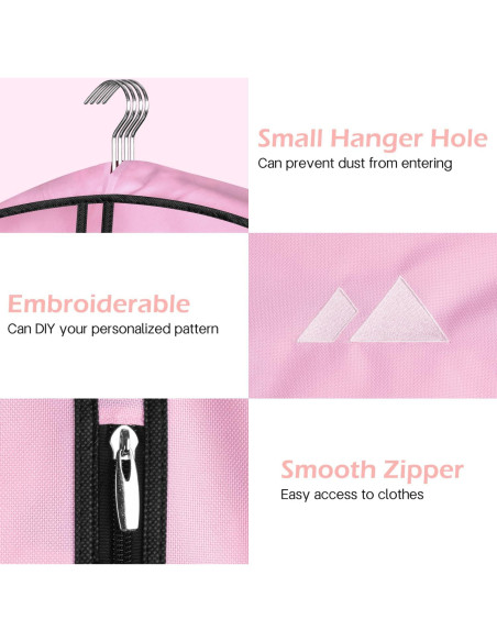 Bolsa de Ropa Colgante MISSLO Rosa 43" Impermeable Oxford