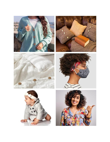 100 Botones de Madera Mandala Crafts 25mm para Manualidades